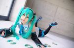  cd cosplay hatsune_miku hatsune_miku_(cosplay) headphones necktie photo saya saya_(cosplayer) skirt thigh-highs thighhighs vocaloid 