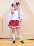  cosplay hiiragi_kagami hiiragi_kagami_(cosplay) lucky_star photo saya saya_(cosplayer) school_uniform serafuku skirt twintails 