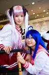  cosplay highres hiiragi_kagami hiiragi_kagami_(cosplay) izumi_konata izumi_konata_(cosplay) lucky_star photo saya saya_(cosplayer) school_uniform serafuku skirt twintails 