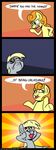  blonde_hair blue_hair carrot_top_(mlp) comic cutie_mark derpy_hooves_(mlp) dialog english_text equine female feral friendship_is_magic frown fur green_eyes grey_fur hair horse long_hair mammal my_little_pony open_mouth orange_hair pegasus plain_background pony smile snot tears teeth text tongue wings yellow_eyes zicygomar 