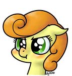  cute equine female friendship_is_magic green_eyes hair horse mammal my_little_pony orange_hair plain_background pony solo white_background zicygomar 