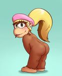  cub dixie_kong donkey_kong_(series) donkey_kong_country female mammal monkey nintendo primate solo video_games young 