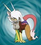  anthro anthrofied breasts crossgender discord_(mlp) draconequus female friendship_is_magic my_little_pony smile solo theoretical-chaos wings 