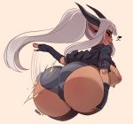  &lt;3 big_butt breasts butt camel_toe clothing demon horn humanoid kanel mammal nipples not_furry panties pointy_ears presenting presenting_hindquarters sweat underwear 