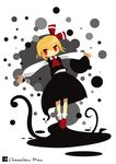  bad_id bad_pixiv_id blonde_hair bow chameleon_man_(three) darkness flat_color red_eyes rumia short_hair touhou 