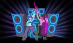  anthro anthrofied black_hair blue_hair bow_tie cello clothing equine eyewear falleninthedark female friendship_is_magic glasses glowing glowstick hair horn horse legwear mammal musical_instrument musical_note my_little_pony navel octavia_(mlp) piercing pony purple_eyes skirt speaker stockings sunglasses unicorn vinyl_scratch_(mlp) 