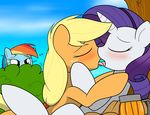  anthro blush equine female feral friendship_is_magic genie horn horse kissing lesbian mammal masturbation my_little_pony pegasus pony rainbow_dash_(mlp) rarity_(mlp) smile theoretical-chaos unicorn wings 