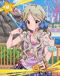  artist_request bow bracelet character_name green_eyes grey_hair hair_bow handa_roko idolmaster idolmaster_million_live! jewelry official_art ribbon ring wet 