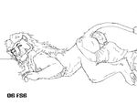  all_fours anal anthro black_and_white eyes_closed faceless_male feline firestormsix gay invalid_tag lion male mammal monochrome oral pawpads plain_background rimming signature sketch white_background 