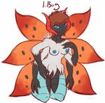  arthropod blink_(artist) blue_eyes breasts female insect moth nintendo pok&#233;mon pok&#233;morph pok&eacute;mon pok&eacute;morph pussy smuttonorange solo video_games volcarona wings 