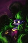  action_pose assasinmonkey clothed clothing costume equine female friendship_is_magic green_eyes green_hair hair horse mammal mane-iac_(mlp) my_little_pony navel pony solo 