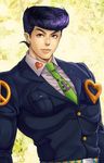  bad_id bad_tumblr_id formal higashikata_jousuke jojo_no_kimyou_na_bouken male_focus motoi_(spieler) necktie peace_symbol pompadour solo suit 