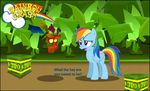  aku-aku crash_bandicoot_(series) crossover english_text equine female feral friendship_is_magic horse male mammal my_little_pony pegasus pony rainbow_dash_(mlp) text video_games wings zacatron94 