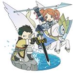  cynthia_(fire_emblem) eudes_(fire_emblem) fire_emblem fire_emblem:_kakusei pegasus polearm spear sword weapon yu_kiti24 