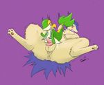  anal_penetration anus balls blush cum cum_in_ass cum_inside cum_on_balls cum_on_penis dark_kitsunez digitigrade dripping drooling eye_roll fucked_silly gay green_eyes hemipenes interspecies lying male multi_cock nintendo on_back on_top pawpads penetration penis pok&#233;mon pok&eacute;mon precum purple_background red_eyes reverse_cowgirl_position saliva scarf sex shaking size_difference small_dom_big_sub snivy tail_grab tongue tongue_out typhlosion video_games wide_hips 