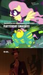  angry costume disney equine fluttershy_(mlp) friendship_is_magic my_little_pony pegasus saddle_ranger_(mlp) scared wings 