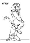  anal anthro black_and_white butt clothing faceless_male feline firestormsix gay human invalid_tag lion male mammal mane monochrome oral plain_background rimming signature sketch white_background 