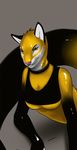  cat clothing feline female invalid_color invalid_tag latex_(artist) mammal rubber shirt smile solo 