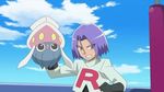  1boy 1girl animated animated_gif inkay kojirou_(pokemon) lowres meowth musashi_(pokemon) pokemon pokemon_(anime) team_rocket wobbuffet 