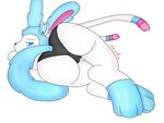  blue_eyes bow canine eeveelution female fur invalid_color khirlia mammal nintendo panties pok&#233;mon pok&eacute;mon solo sylveon sylvi toes underwear video_games 