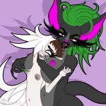  domestic_cat drugs fake_breasts felid feline felis green_hair hair hybrid large_eyelashes long_fingernails long_hair lsd_(vrabo) macropod mammal marsupial mohawk petrabyte_incast puffy_lips short_hair tattoo torture tugging vampire vrabo white_hair 