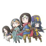  2boys 2girls blue_hair brown_hair cape cosplay dagger dragon_quest dragon_quest_iii gloves hat hyuuga_hanabi hyuuga_hiashi hyuuga_hinata hyuuga_neji long_hair merchant_(dq3) merchant_(dq3)_(cosplay) multiple_boys multiple_girls naruto priest_(dq3) priest_(dq3)_(cosplay) roto roto_(cosplay) sage_(dq3) sage_(dq3)_(cosplay) sigekitti staff sword weapon 