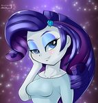  blue_eyes breasts clothed clothing equestria_girls female hair human humanized my_little_pony portrait purple_hair rarity_(eg) skyline19 solo 