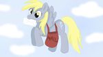  amber_eyes blonde_hair cloud cutie_mark derpy_hooves_(mlp) english_text equine female feral friendship_is_magic fur grey_fur hair jbond letter mail mammal my_little_pony pegasus sky solo text wings yellow_eyes 