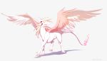  2018 claws digital_media_(artwork) dragon feathered_dragon feathered_wings feathers feral hair pink_eyes simple_background smile solo standing white_background wings wrappedvi 