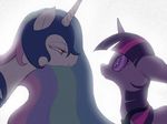  equine evil eye_contact female feral friendship_is_magic hair horn horse hypnosis illusion mammal mind_control multi-colored_hair my_little_pony nightmare_moon_(mlp) pony princess_celestia_(mlp) purple_eyes revision twilight_sparkle_(mlp) unicorn unknown_artist 