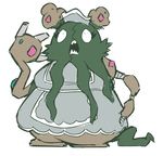  female garbodor keijimatsu maid maid_uniform nintendo plain_background pok&#233;mon pok&eacute;mon video_games white_background 