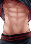  1boy abs aomine_daiki basketball_uniform headless kuroko_no_basuke male male_focus muscle navel nipples pecs series shirt_lift simple_background solo sportswear sweat undressing uniform white_background yubikitasu2 