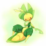  blush cotora drooling female insect leavanny mantis nintendo open_mouth peeing plain_background pok&#233;mon pok&eacute;mon pussy red_eyes saliva solo tears urine video_games watersports white_background 