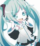  aqua_eyes aqua_hair asp@juken bad_id bad_pixiv_id chibi hatsune_miku headset long_hair necktie smile solo twintails vocaloid 