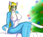  abstract_background anthro baby braest breasts cat cross cute drawing feline female gtoyaannno hair happy mammal name nipples nude paws she solo yes&#225;n yes&aacute;n young 
