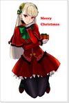  alternate_color blonde_hair capcom_fighting_jam christmas dress hairpods ingrid pantyhose red_eyes solo tetsu_(kimuchi) 