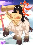  agawa_muku breasts centaur equine female human mammal nipples ryo_agawa solo taur 