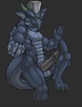  abs anthro balls biceps big_muscles big_penis blue_skin claws clenched_teeth dragon erection fangs green_eyes hair horn humanoid_penis long_penis male mohawk muscles nude pecs penis piercing pose presenting raised_leg reptile scales scalie severuscoil sheath slit solo standing teeth toe_claws toned white_hair 