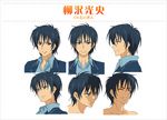  character_sheet golden_time hasegawa_shin'ya male_focus official_art portrait profile simple_background white_background yanagisawa_mitsuo 