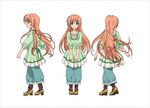  character_sheet dress golden_time hasegawa_shin'ya official_art oka_chinami profile simple_background white_background 