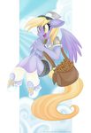  anthro bag blonde_hair blue_skin clothed clothing cloud cookie derpy_hooves_(mlp) equine falleninthedark female flying friendship_is_magic hair hat horse mammal my_little_pony open_mouth outside pegasus pony shoes short_hair shorts sky smile socks solo wings yellow_eyes 