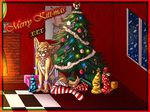  candy christmas eyewear feline gift glasses holidays kitt-n-valentine kxxs legwear lynx male mammal mistletoe penis presents ribbons solo stockings tree 