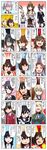  6+girls absurdres ahoge akagi_(kantai_collection) asashio_(kantai_collection) atago_(kantai_collection) bare_shoulders blush brown_hair butajima_john colored_eyelashes comic detached_sleeves double_bun emphasis_lines flag_background folded_ponytail hair_ornament hairband headgear highres hyuuga_(kantai_collection) inazuma_(kantai_collection) ise_(kantai_collection) japanese_clothes kagerou_(kantai_collection) kantai_collection kongou_(kantai_collection) long_hair maikaze_(kantai_collection) multiple_girls nagato_(kantai_collection) naka_(kantai_collection) nontraditional_miko oishinbo open_mouth polka_dot polka_dot_background ryuujou_(kantai_collection) shimakaze_(kantai_collection) shiranui_(kantai_collection) skirt smile sparkle_background sunburst tenryuu_(kantai_collection) thighhighs translated union_jack ushio_(kantai_collection) yukikaze_(kantai_collection) zuikaku_(kantai_collection) 