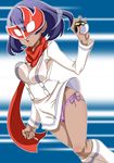  1girl dark_skin highres nori_(akusei_shinseibutsu) pokemon pokemon_(game) pokemon_xy purple_hair short_hair sina_(pokemon) skirt 