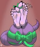  arbok bdsm between_toes big_butt big_feet bondage bound bow butt candy_cane claws cobra female foot_focus human_feet nintendo plantigrade pok&#233;mon pok&eacute;mon reptile ribbons scalie sebrina_arbok snake soles solo toes video_games zp92 