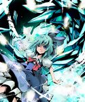  bad_id bad_pixiv_id blue_eyes blue_hair bow cirno dain hair_bow ice solo touhou wings 