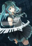  aqua_eyes aqua_hair bad_id bad_pixiv_id detached_sleeves hatsune_miku headset long_hair necktie shiyun skirt solo thighhighs twintails vocaloid 