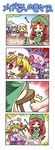  4girls 4koma :3 =_= chibi colonel_aki comic evil_grin evil_smile flandre_scarlet grin hong_meiling multiple_girls o_o open_mouth patchouli_knowledge prank remilia_scarlet silent_comic sleeping smile surprised sweatdrop touhou translated triangle_mouth zzz 