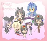  :&lt; character_request chestnut_mouth chibi coopa druaga_no_tou esoragoto fatina henaro kaaya ki_(druaga) multiple_girls succubus_(druaga) thighhighs younger 