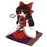  bad_id bad_pixiv_id cookie cup eating food hakurei_reimu kt2 mouth_hold seiza simple_background sitting solo tea touhou white_background yunomi 
